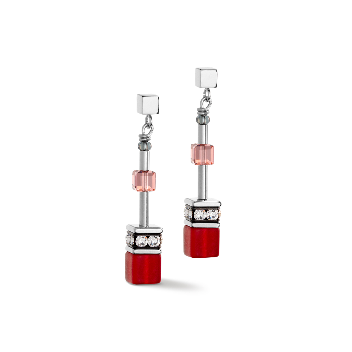 CDL | GeoCUBE® Iconic | Red Earrings