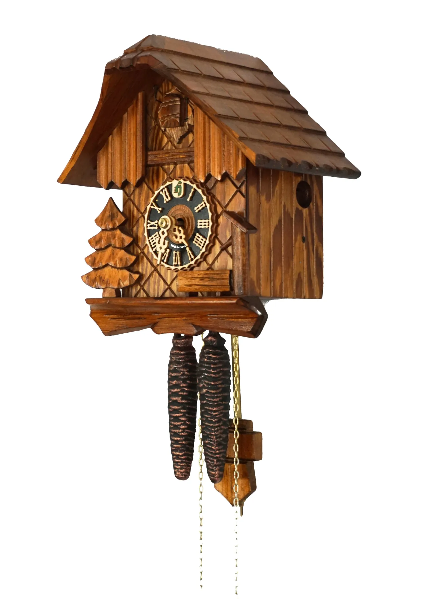 Cuckoo Clock Forest Hut 1 Day Movement (2) Black Forest hut cuckoo clock sweet and small perfect gift or a souvenir made by Hönes
