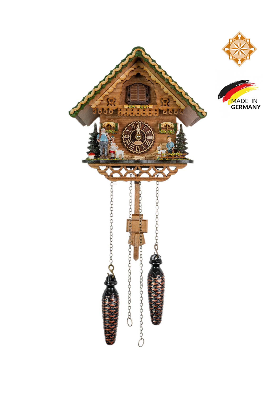 Cuckoo Clock | Black Forest Heidi House | Battery