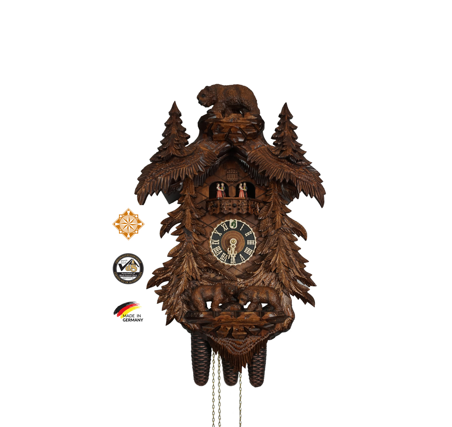 Cuckoo Clock | Bears and Pine Trees | 8 Day Movement | Music