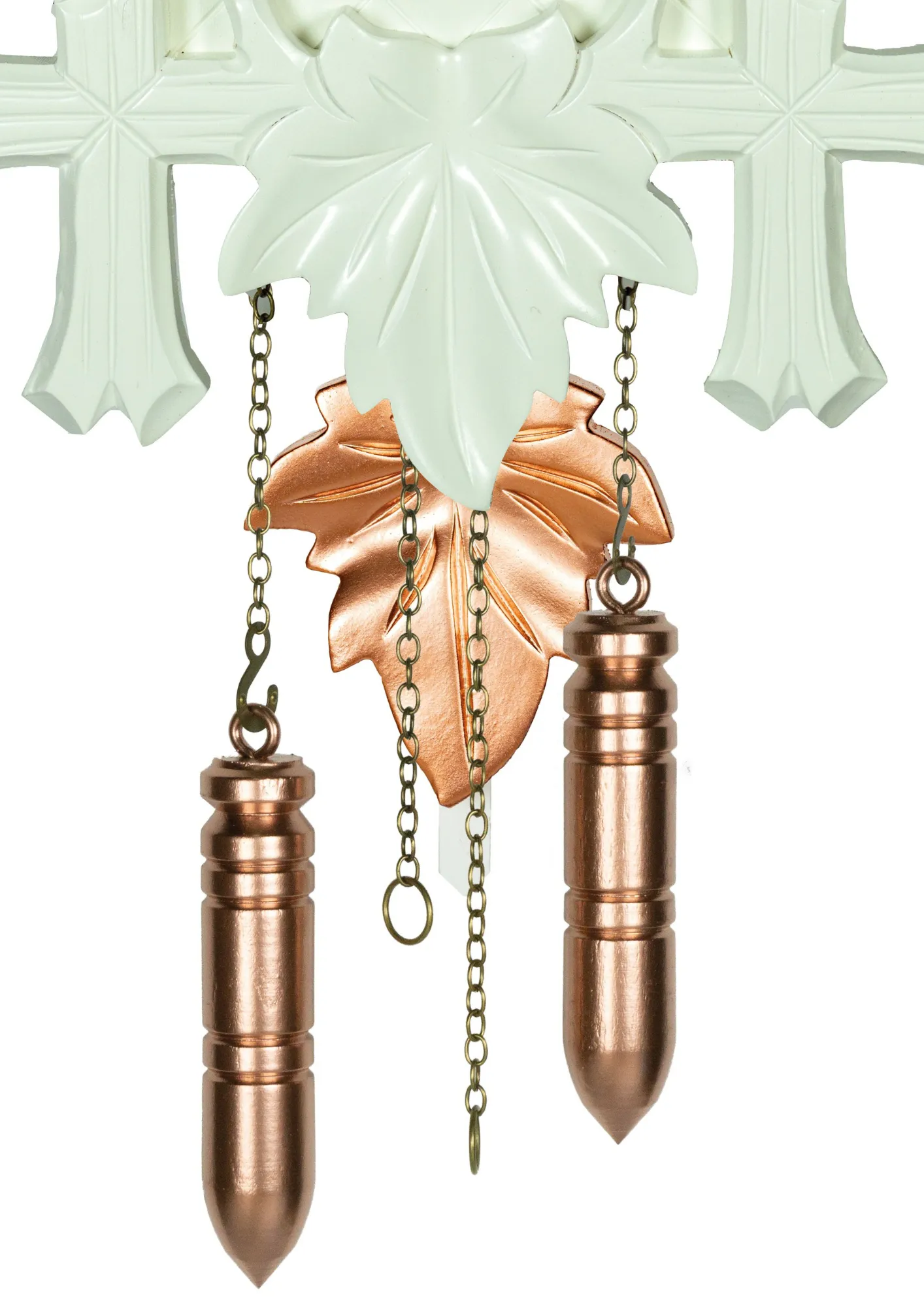 Cuckoo Clock - Modern Rose Gold - Battery (3) Moder White-Rose Gold Minimalistic Battery/Quartz Cuckoo Clock made by Trenkle Uhren