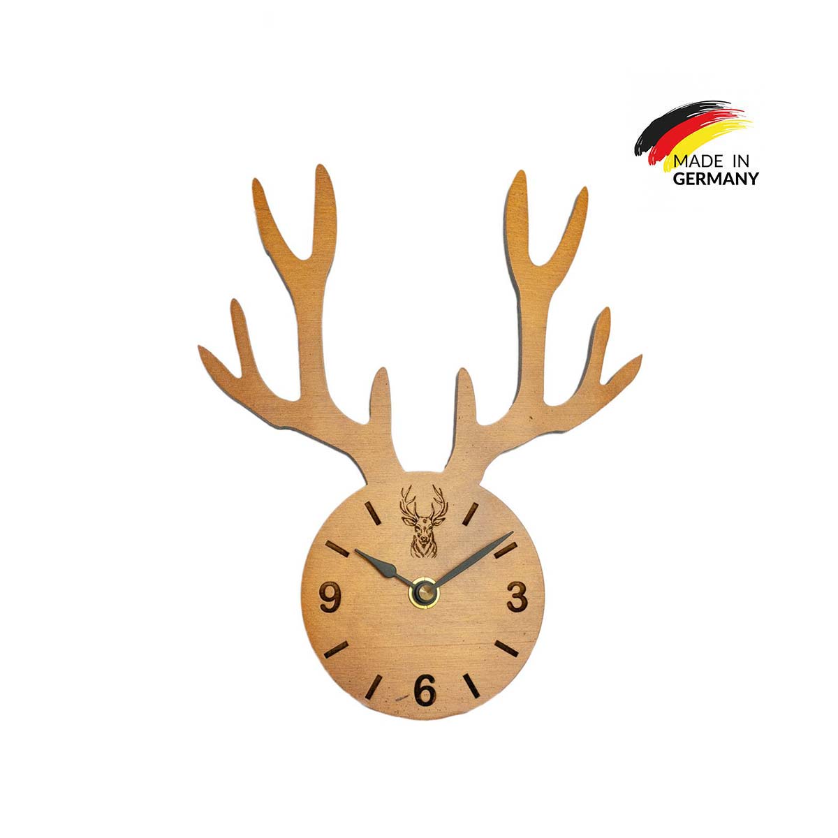 Quartz Clock | Stag Antlers