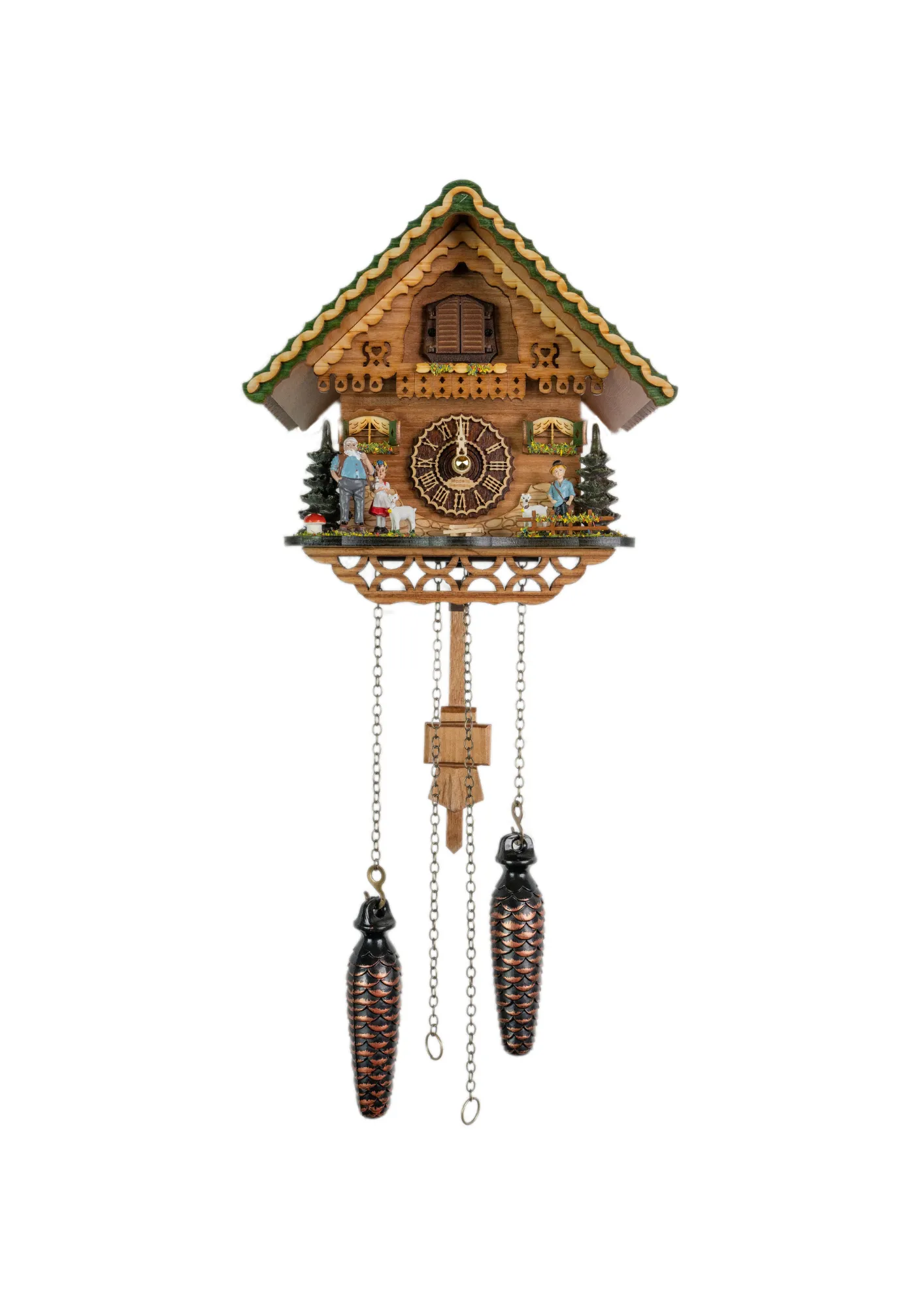 Heidi Story Black Forest Chalet battery cuckoo clock with music made by Trenkle Uhren