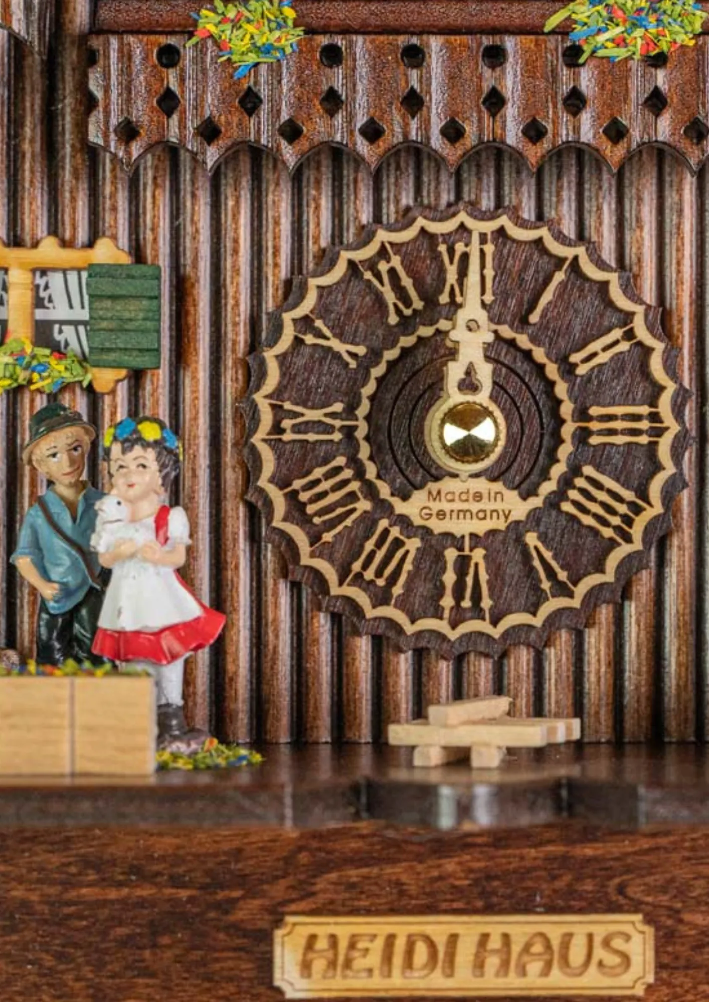 Cuckoo Clock Heidi House Battery (4) Chalet Battery Operated / Quartz Cuckoo Clock following Heidi storyline and plays music made by Hönes