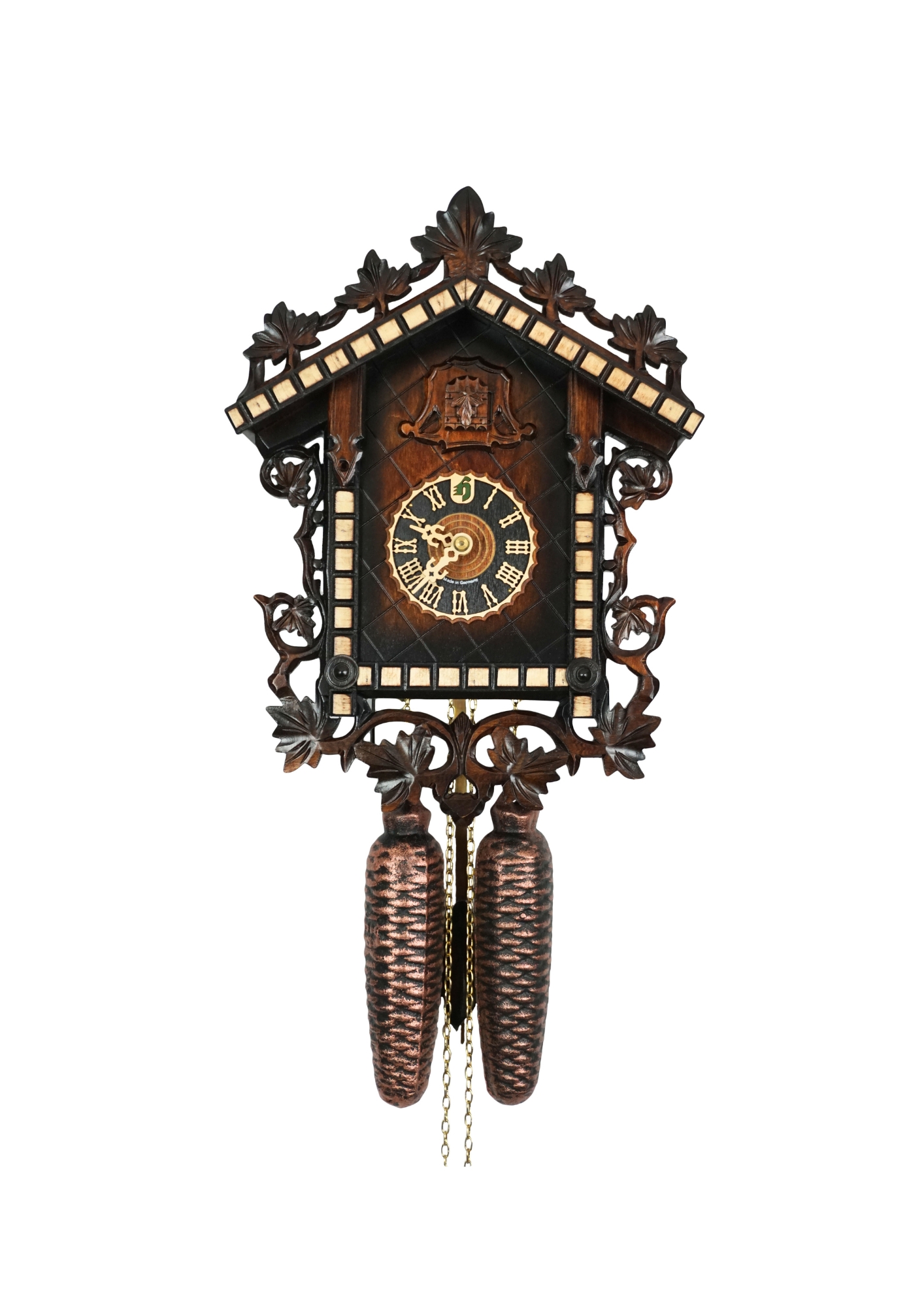 Cuckoo Clock Train station Small 8 Day Movement (1) small authentic Black Forest mechanical cuckoo clock originaly designed for a cuckoo clock competition in 1860s, meant to represent the train station duing the German industrial revolution