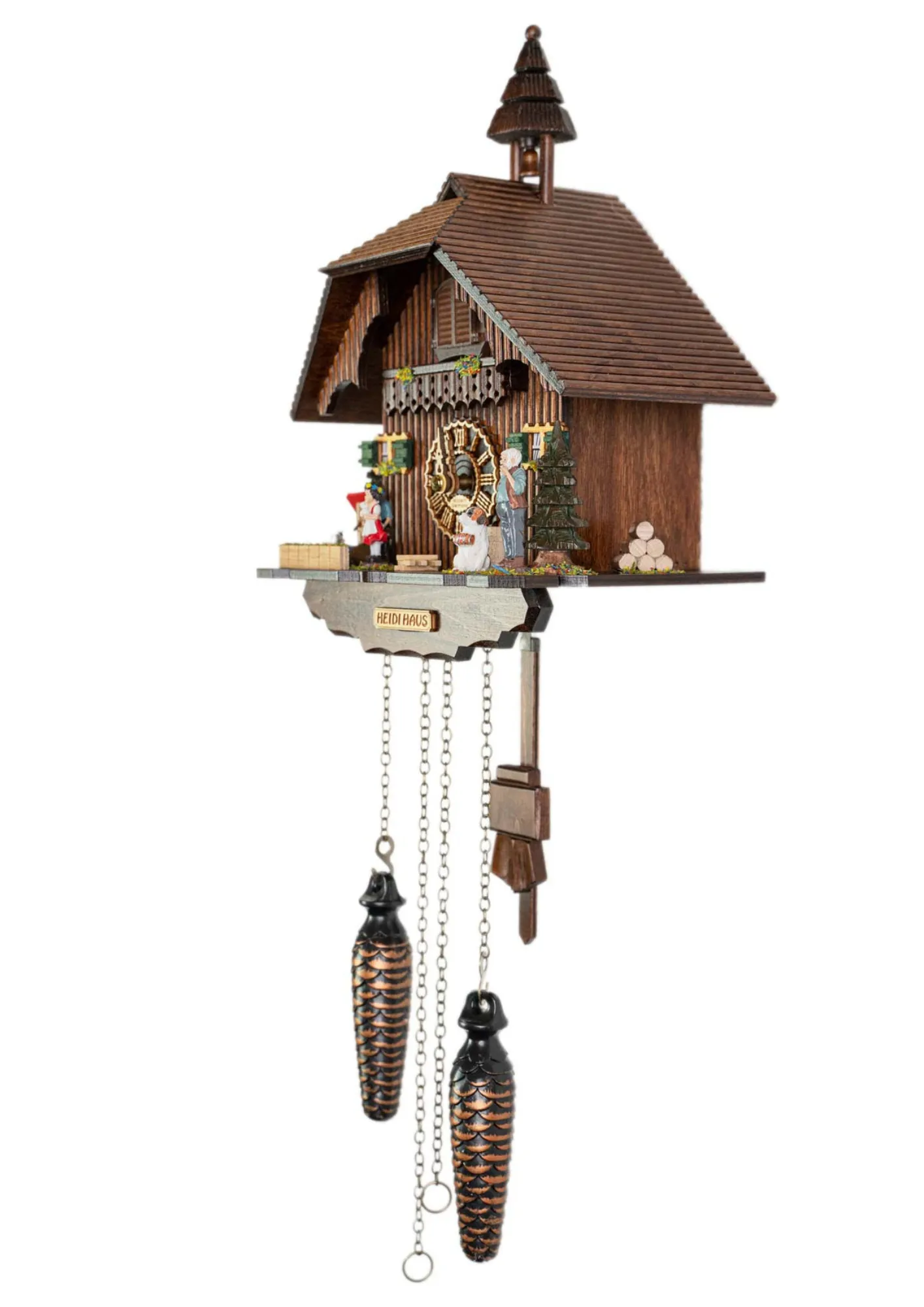Cuckoo Clock Heidi House Battery (3) Chalet Battery Operated / Quartz Cuckoo Clock following Heidi storyline and plays music made by Hönes