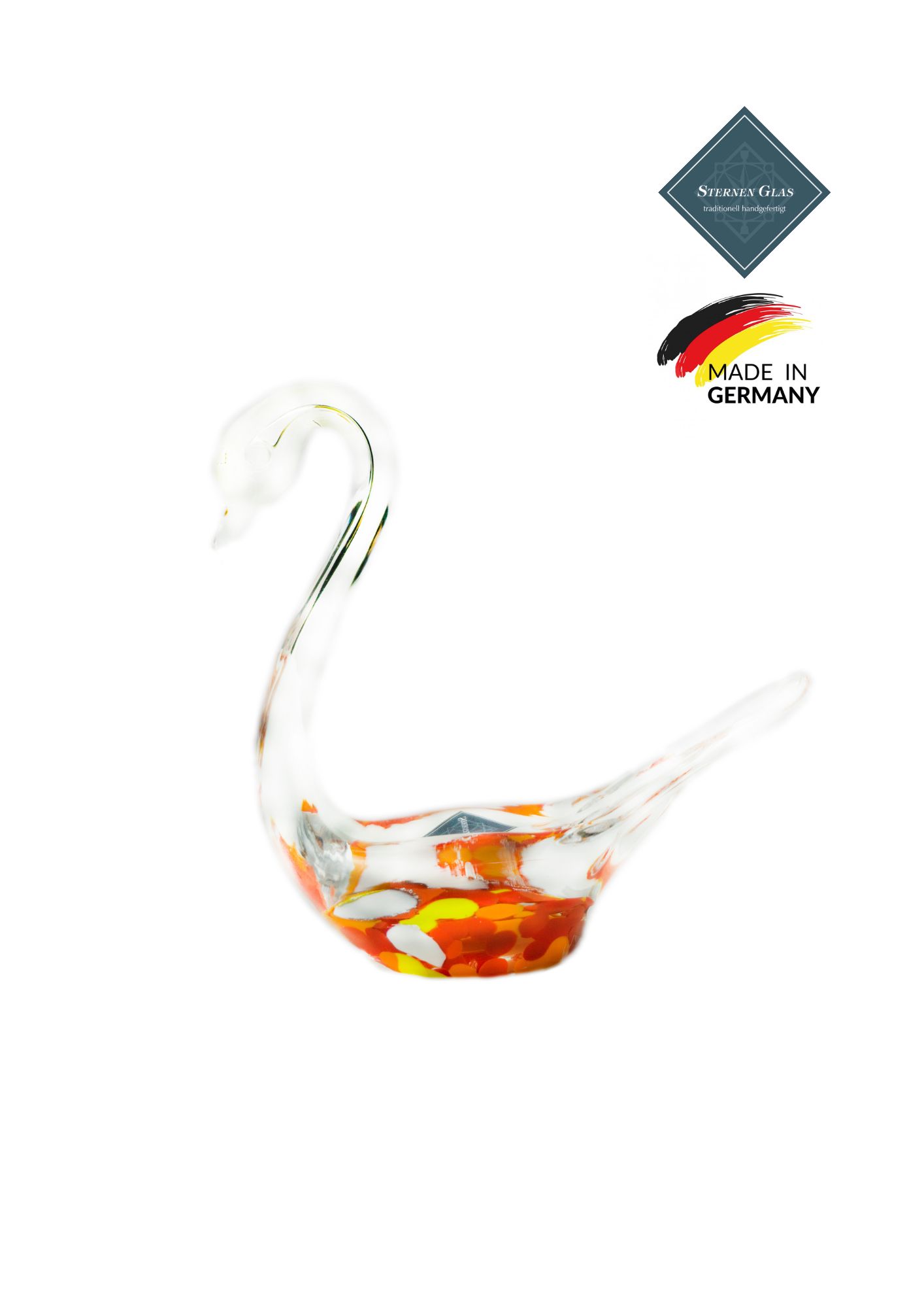 STERNEN GLAS | Swan | Orange